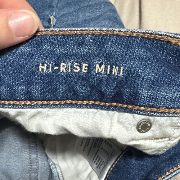 American Eagle Outfitters Ripped Blue Denim Mini Skirt - Picture 8 of 8